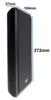 Flatpanel-Lautsprecher, 40W, schwarz - Surround, 4 Ohm, 86dB, 2-Wege, Paar
