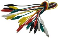 Pr&uuml;fkabel-Set mit Kroko-Klemmen - je 45cm,...