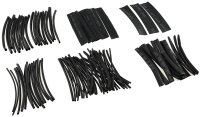 Schrumpfschlauch-Sortiment, 100-teilig - in praktischer Box, schwarz