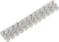 L&uuml;sterklemmen f&uuml;r 1,5-2,5mm&sup2;, 12 Klemmen - Messingeinsatz, transparent