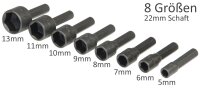 Bitsatz "Steckschl&uuml;ssel", 8-teilig - 5, 6, 7, 8, 9, 10, 11, 13mm