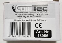 Bitsatz "Steckschl&uuml;ssel", 8-teilig - 5, 6, 7, 8, 9, 10, 11, 13mm