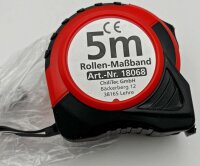 Rollen-Ma&szlig;band, 5m - mit Aufroller und G&uuml;rtelclip