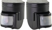 Aufputz Bewegungsmelder "CBM" 180&deg; - IP44, 1-1200W, 3-Draht, schwarz