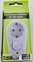 Steckdosen-Dimmer 20-280 Watt - IP20, 230V/50Hz