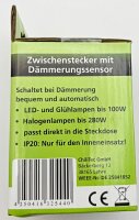 Zwischenstecker mit D&auml;mmerungssensor - 230V, max. 280W