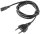 Netzkabel Eurostecker > Doppelnutstecker - H03VVH2-F2G, 0,75 mm&sup2;, 2,5A/250V, 1,5m