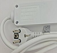 Schutzkontakt-Steckdosenleiste 6-fach - 3500W, 1,4m Kabel, wei&szlig;