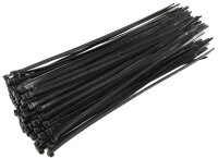 Kabelbinder 300mm x 4,8mm, schwarz - 100er Pack, hohe...
