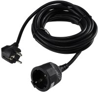 Schutzkontakt-Verl&auml;ngerung, 5m, schwarz - H05VV-F3G...