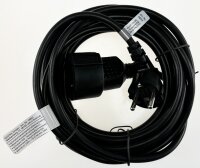 Schutzkontakt-Verl&auml;ngerung, 5m, schwarz - H05VV-F3G 1,5mm&sup2; 16A/250V