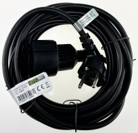 Schutzkontakt-Verl&auml;ngerung, 5m, schwarz - H05VV-F3G 1,5mm&sup2; 16A/250V
