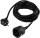 Schutzkontakt-Verl&auml;ngerung, 5m, schwarz - H05VV-F3G 1,5mm&sup2; 16A/250V