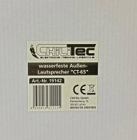 wasserfeste Au&szlig;en-Lautsprecher "CT-65" - 8 Ohm, 6,5", 100W, 80Hz-20KHz, PAAR