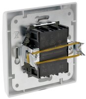 DELPHI Wechsel-Schalter - 250V~/ 10A, inkl. Rahmen, UP, wei&szlig;