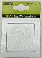DELPHI Wechsel-Schalter - 250V~/ 10A, inkl. Rahmen, UP, wei&szlig;