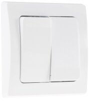 DELPHI Serien-Schalter 2-fach - 250V~/ 10A, inkl. Rahmen,...