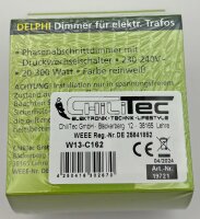 DELPHI Dimmer f&uuml;r elektronische Trafos - 250V~/ 300W, inkl. Rahmen, UP, wei&szlig;