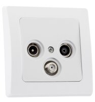DELPHI Antennendose TV+Radio+Sat - inkl. Rahmen, UP,...