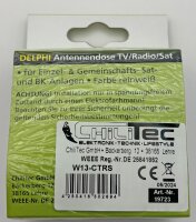 DELPHI Antennendose TV+Radio+Sat - inkl. Rahmen, UP, wei&szlig;