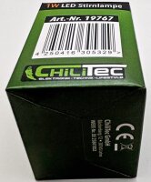 LED-Stirnlampe mit fokussierbarer 1W LED - 3x AAA Batterie n&ouml;tig