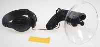 Parabol-Richtmikrofon "PRM-1" - mit Kopfh&ouml;rer und Aufnahmefunktion
