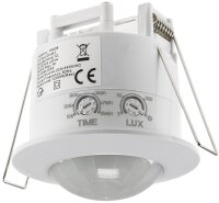 Decken-Einbau-Bewegungsmelder 360&deg; - PIR, LED...