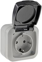 Feuchtraum Steckdose, IP44 - 250V~/ 16A, inkl. AP-Rahmen,...