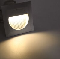 LED Wandeinbauleuchte "WEL Q14" - IP65, 14 LEDs, Aluminium, warmwei&szlig;