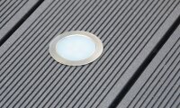 LED Einbauleuchte "EBL Slim WW" - IP67,1W, 50lm, Alu matt, warmwei&szlig;, &Oslash;55mm