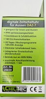 digitale Wochen-Zeitschaltuhr "DAZ-7" - IP44, max. 2000W / 8,7A