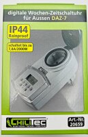 digitale Wochen-Zeitschaltuhr "DAZ-7" - IP44, max. 2000W / 8,7A