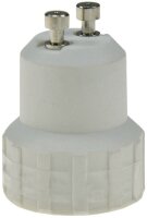 Lampensockel-Adapter, Kunststoff - GU10 auf E14