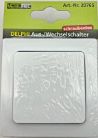 DELPHI Wechsel-Schalter, UP, wei&szlig; - 250V~/ 10A, inkl. Rahmen, Steckanschluss