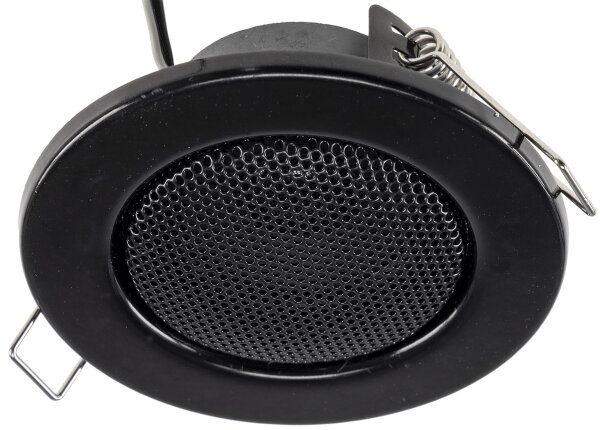 Decken-Einbaulautsprecher "CTE-8W" - Halogen-Look, 8cm &Oslash;, 6cm Einbau, schwarz