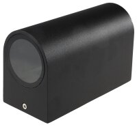Au&szlig;en-Wandleuchte "CTW-2" - f&uuml;r 2x GU10, IP44, Geh&auml;use schwarz