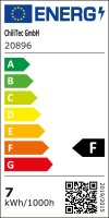 LED-Einbauleuchte "COB-7", 7W, 550lm - 3000K, 75&deg;, &Oslash;109xT47mm, Rahmen wei&szlig;