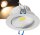 LED-Einbauleuchte "COB-7", 7W, 550lm - 3000K, 75&deg;, &Oslash;109xT47mm, Rahmen wei&szlig;
