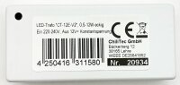 LED-Trafo "CT-12E-V2", 0,5-12W eckig - Ein 220-240V, Aus 12V= Konstantspannung