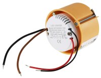 LED-Trafo "CT-12E-V2R", 0,5-12W rund - Ein 220-240V, Aus 12V= Konstantspannung