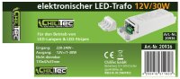 LED-Trafo "CT-30-V2", 1-30W - Ein 220-240V, Aus 12V= Konstantspannung