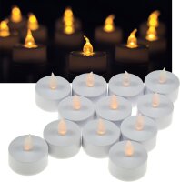 12er Set LED Teelicht / LED-Kerze - flackerndes Licht wie...