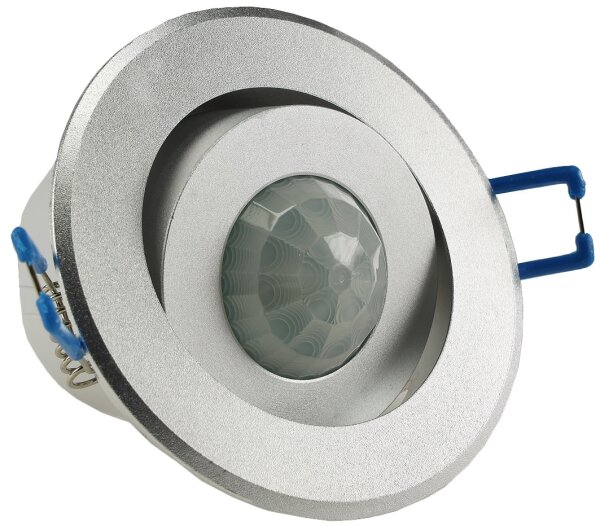 Decken-Einbau-Bewegungsmelder 360&deg; Alu - PIR Sensor, 6m, schwenkbar, silber