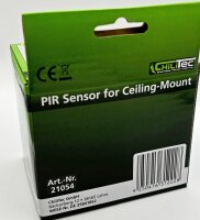 Decken-Einbau-Bewegungsmelder 360&deg; Alu - PIR Sensor, 6m, schwenkbar, silber