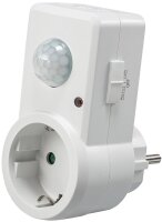 Zwischenstecker mit Bewegungsmelder - 120&deg;, 9m Reichweite , 230V/1200W, wei&szlig;