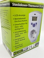 Steckdosen-Thermostat "ST-35 digi" - max. 3500W, 5-30&deg;C, EIN/AUS/AUTO, 230V