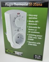Steckdosen-Thermostat "ST-35 ana" - max. 3500W, 5-30&deg;C, AUS/AUTO, 230V