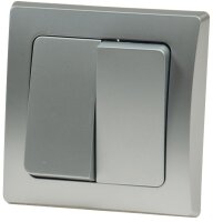 DELPHI Serien-Schalter 2-fach - 250V~/ 10A, inkl. Rahmen,...