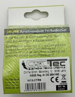 DELPHI Antennendose TV+Radio+Sat - inkl. Rahmen, UP, silber