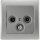 DELPHI Antennendose TV+Radio+Sat - inkl. Rahmen, UP, silber